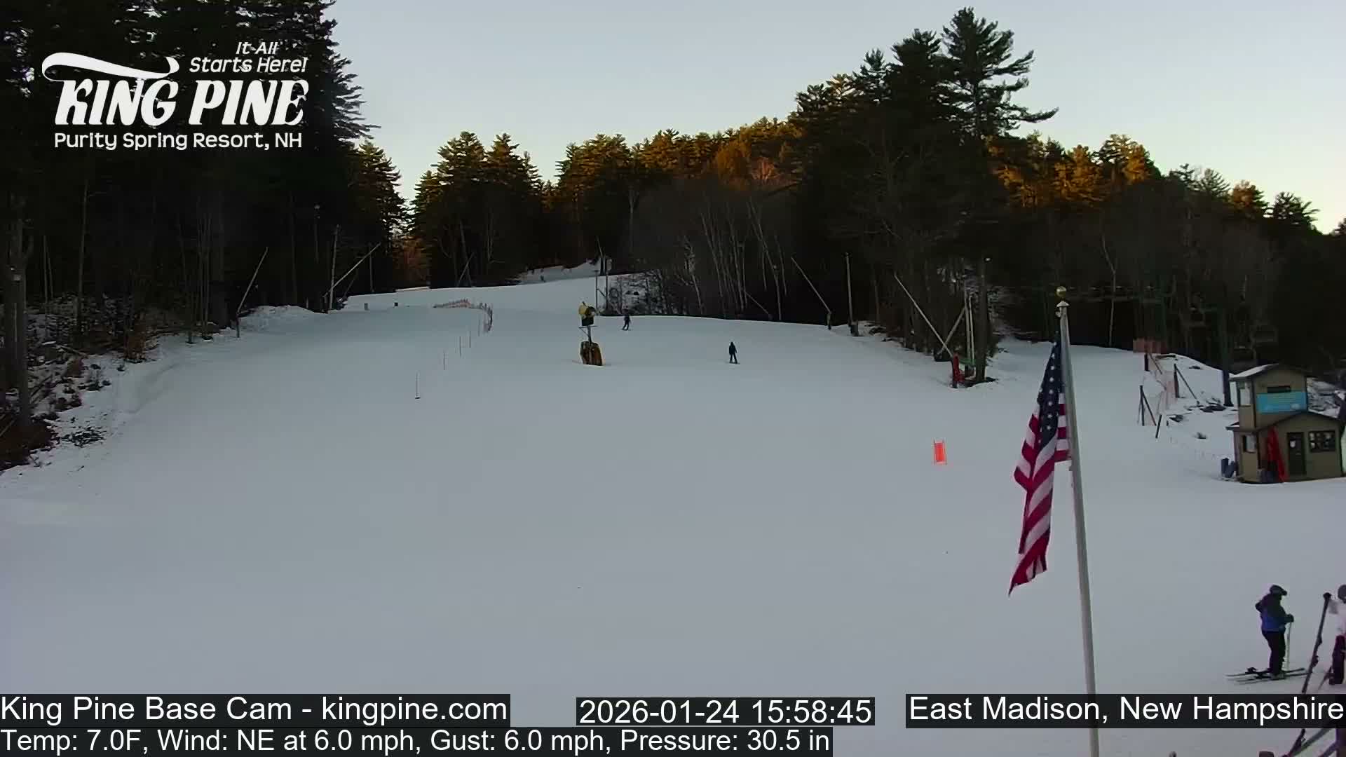 King Pine Base Ski Live Cam - Madison, New Hampshire, USA