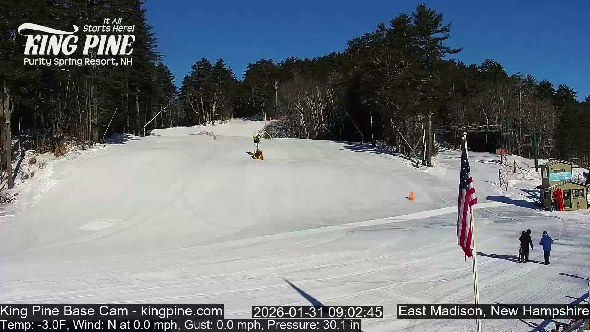 King Pine Base Ski Live Cam - Madison, New Hampshire, USA