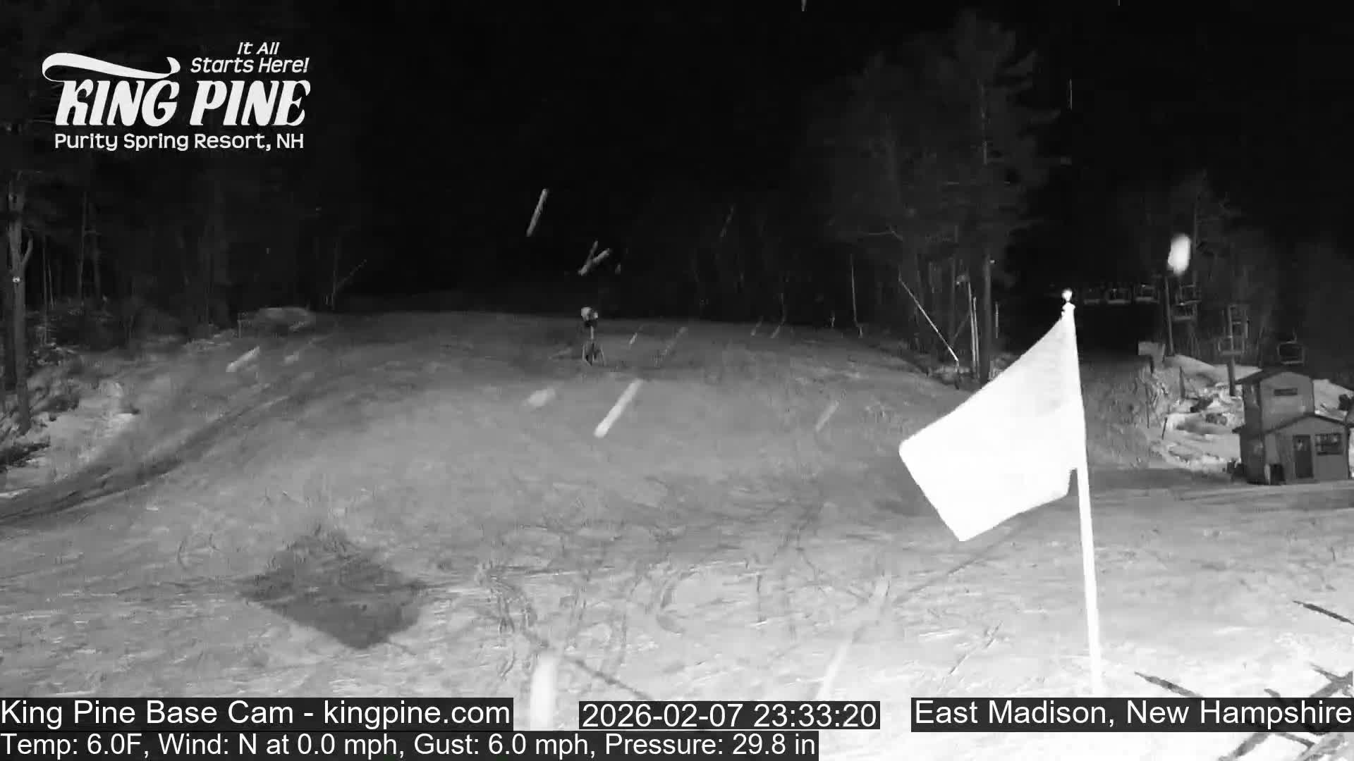 King Pine Base Ski Live Cam - Madison, New Hampshire, USA