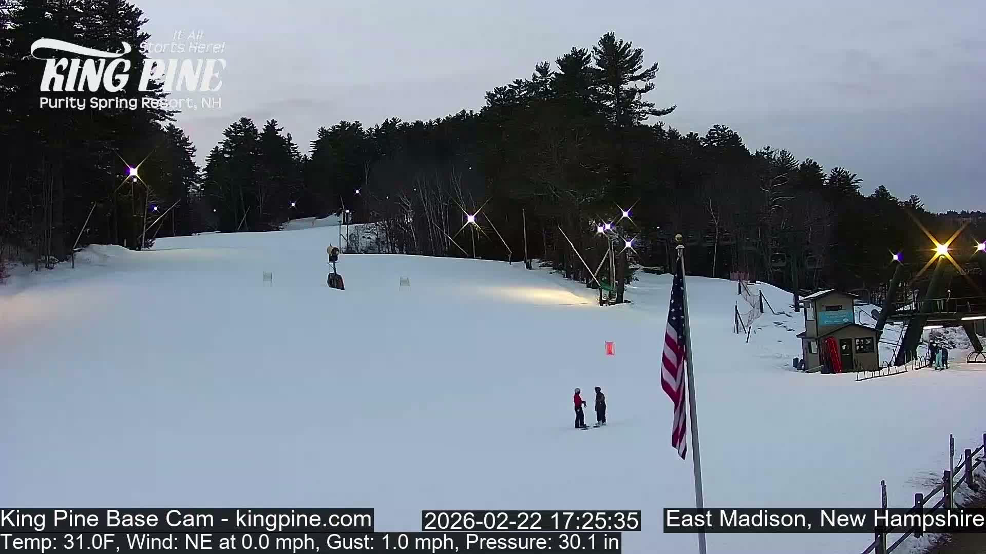 King Pine Base Ski Live Cam - Madison, New Hampshire, USA