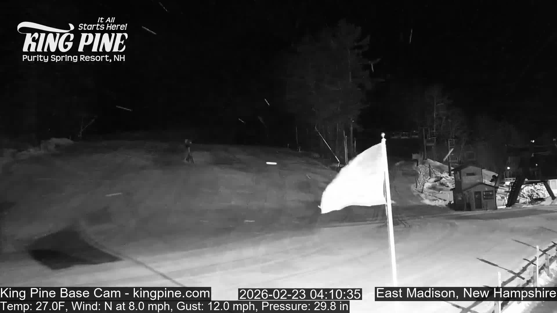 King Pine Base Ski Live Cam - Madison, New Hampshire, USA