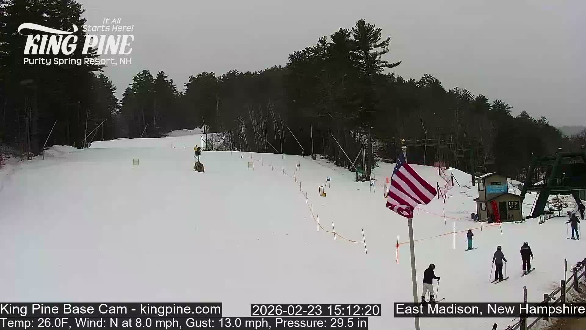 King Pine Base Ski Live Cam - Madison, New Hampshire, USA