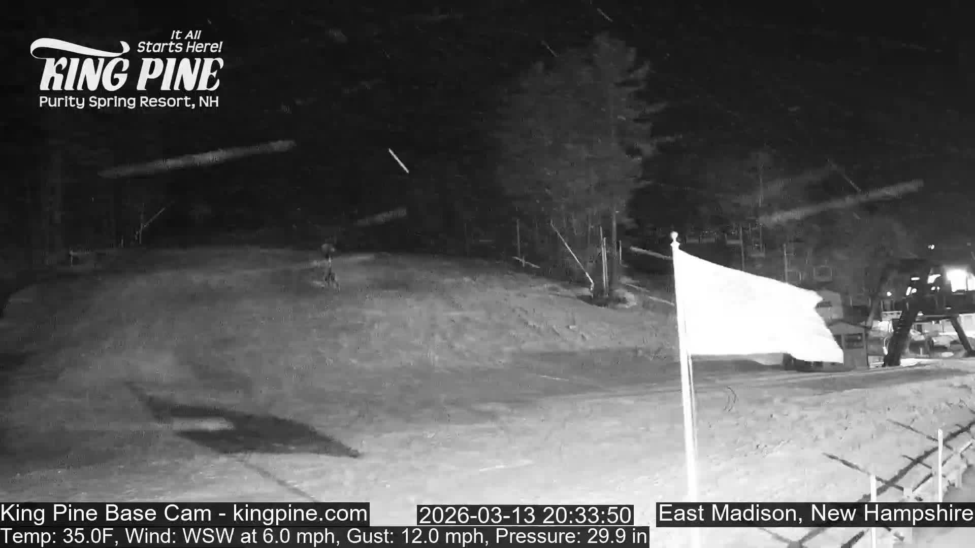 King Pine Base Ski Live Cam - Madison, New Hampshire, USA