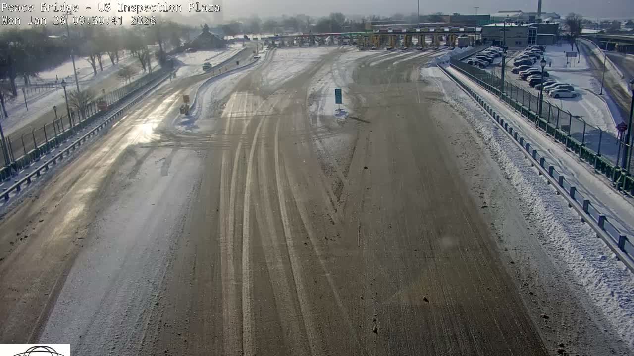 Buffalo, Peace Bridge USA Inspection Plaza & Lane Live Cam - Buffalo, Erie , Buffalo -Niagara Falls, New York, USA
