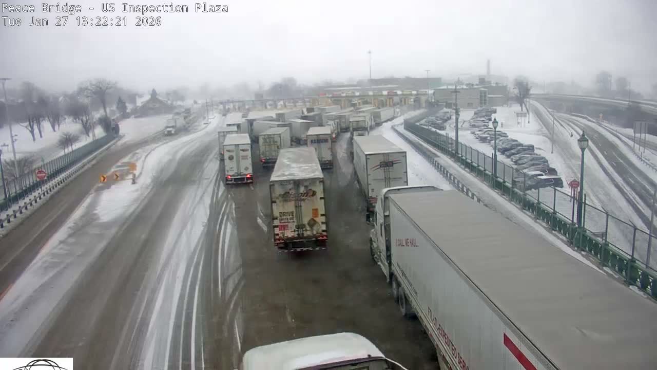 Buffalo, Peace Bridge USA Inspection Plaza & Lane Live Cam - Buffalo, Erie , Buffalo -Niagara Falls, New York, USA