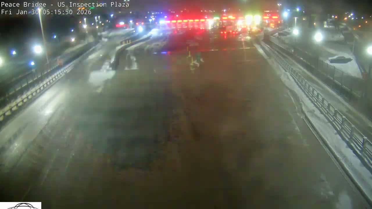 Buffalo, Peace Bridge USA Inspection Plaza & Lane Live Cam - Buffalo, Erie , Buffalo -Niagara Falls, New York, USA