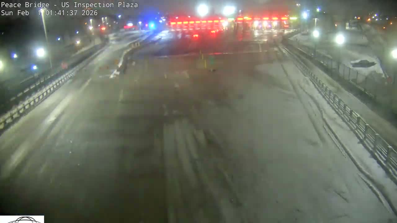 Buffalo, Peace Bridge USA Inspection Plaza & Lane Live Cam - Buffalo, Erie , Buffalo -Niagara Falls, New York, USA