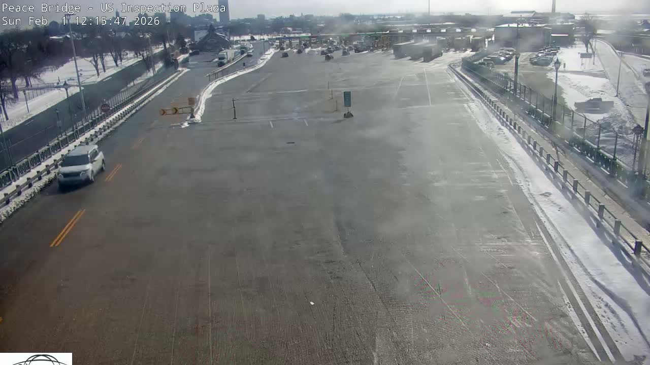 Buffalo, Peace Bridge USA Inspection Plaza & Lane Live Cam - Buffalo, Erie , Buffalo -Niagara Falls, New York, USA
