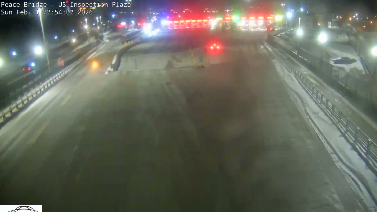 Buffalo, Peace Bridge USA Inspection Plaza & Lane Live Cam - Buffalo, Erie , Buffalo -Niagara Falls, New York, USA