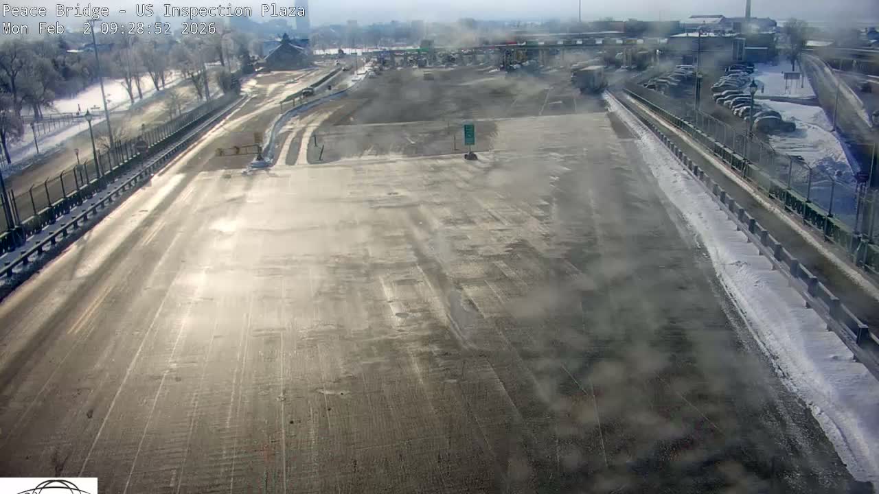 Buffalo, Peace Bridge USA Inspection Plaza & Lane Live Cam - Buffalo, Erie , Buffalo -Niagara Falls, New York, USA