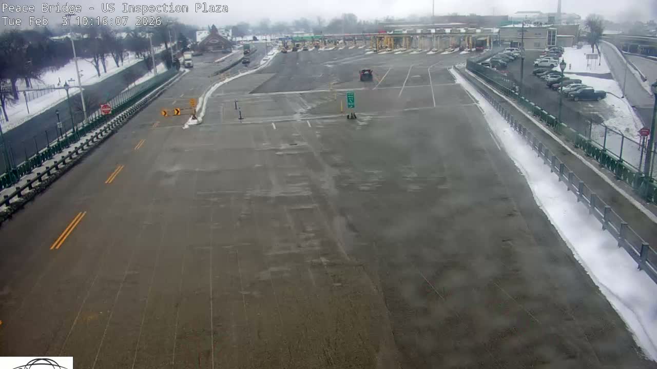 Buffalo, Peace Bridge USA Inspection Plaza & Lane Live Cam - Buffalo, Erie , Buffalo -Niagara Falls, New York, USA