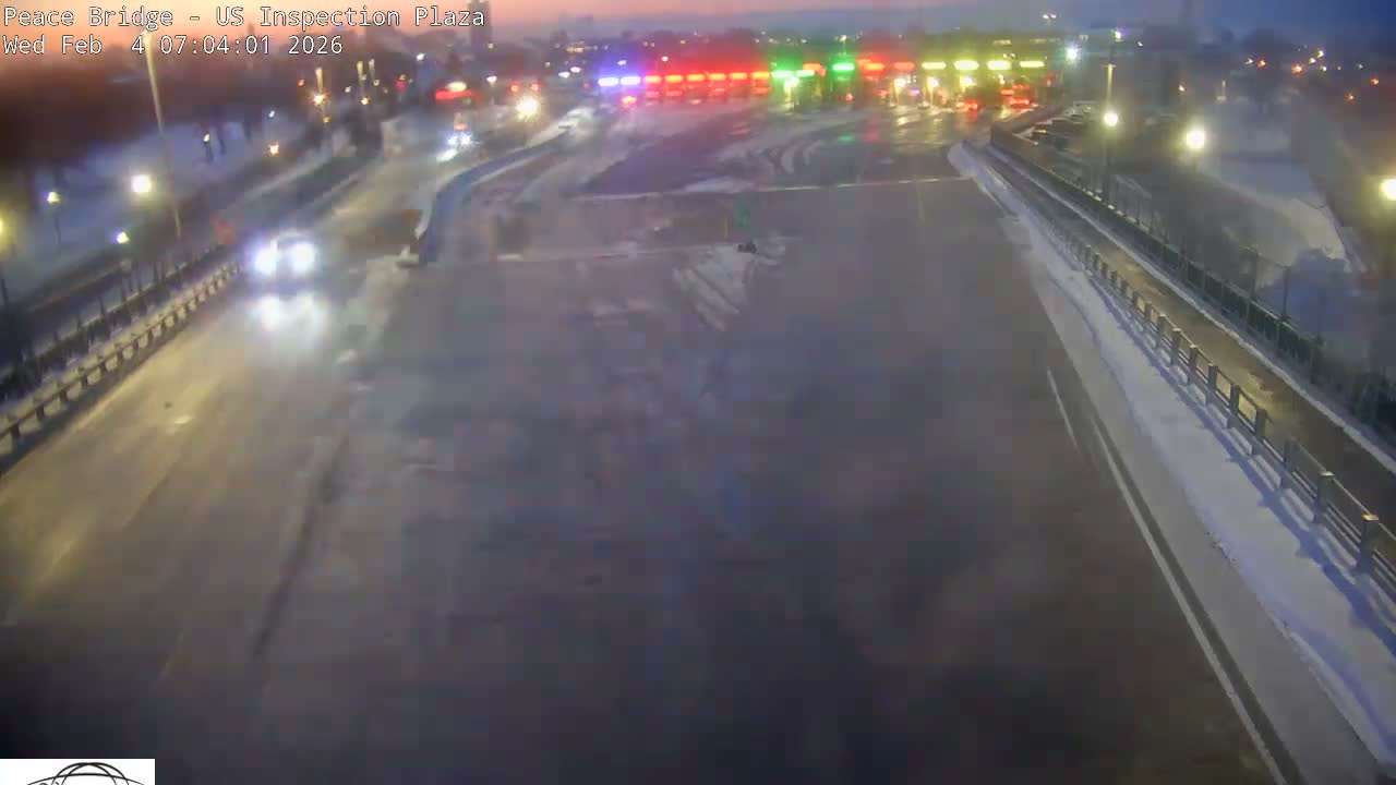 Buffalo, Peace Bridge USA Inspection Plaza & Lane Live Cam - Buffalo, Erie , Buffalo -Niagara Falls, New York, USA