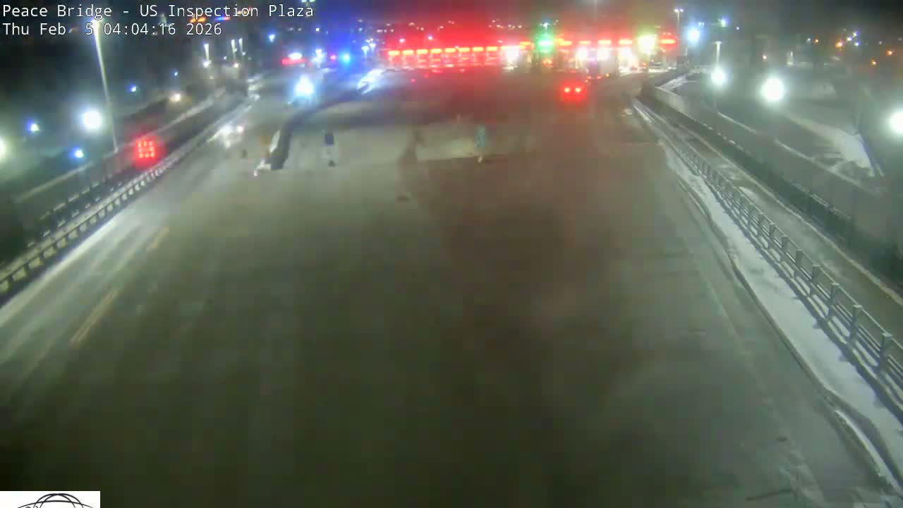 Buffalo, Peace Bridge USA Inspection Plaza & Lane Live Cam - Buffalo, Erie , Buffalo -Niagara Falls, New York, USA