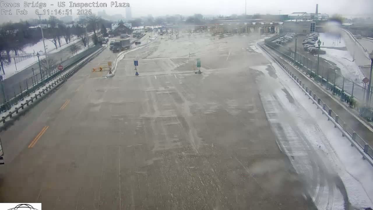 Buffalo, Peace Bridge USA Inspection Plaza & Lane Live Cam - Buffalo, Erie , Buffalo -Niagara Falls, New York, USA
