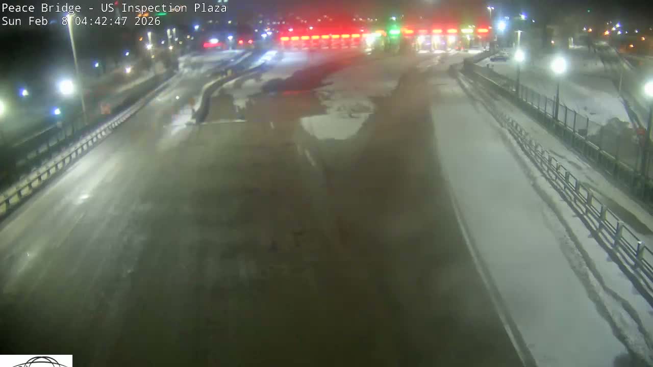 Buffalo, Peace Bridge USA Inspection Plaza & Lane Live Cam - Buffalo, Erie , Buffalo -Niagara Falls, New York, USA