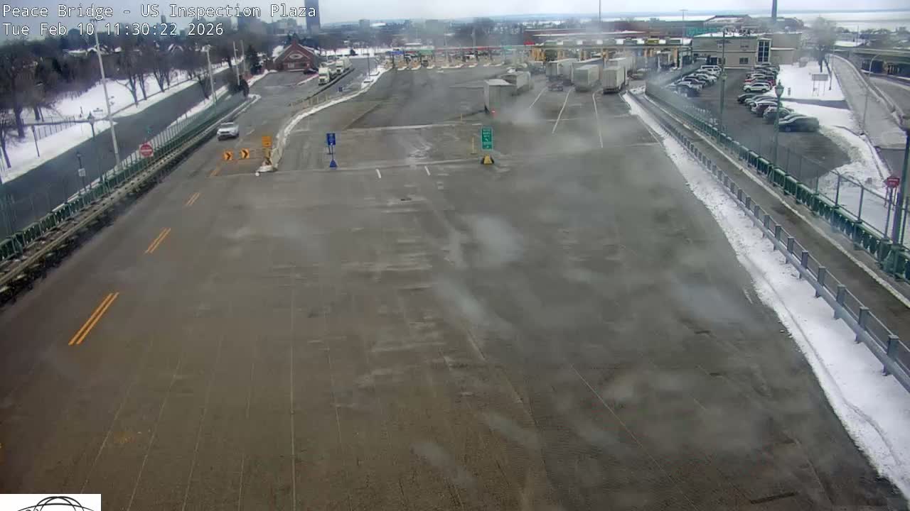Buffalo, Peace Bridge USA Inspection Plaza & Lane Live Cam - Buffalo, Erie , Buffalo -Niagara Falls, New York, USA