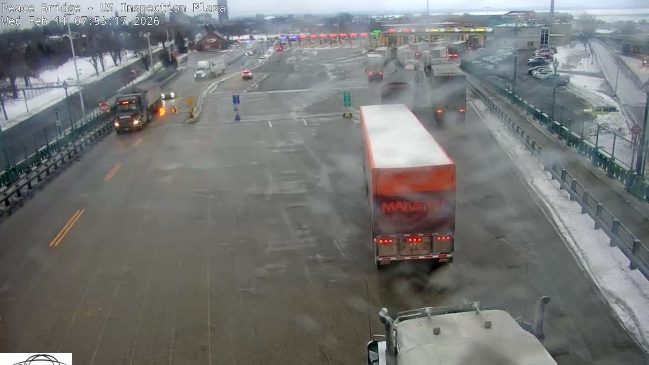 Buffalo, Peace Bridge USA Inspection Plaza & Lane Live Cam - Buffalo, Erie , Buffalo -Niagara Falls, New York, USA