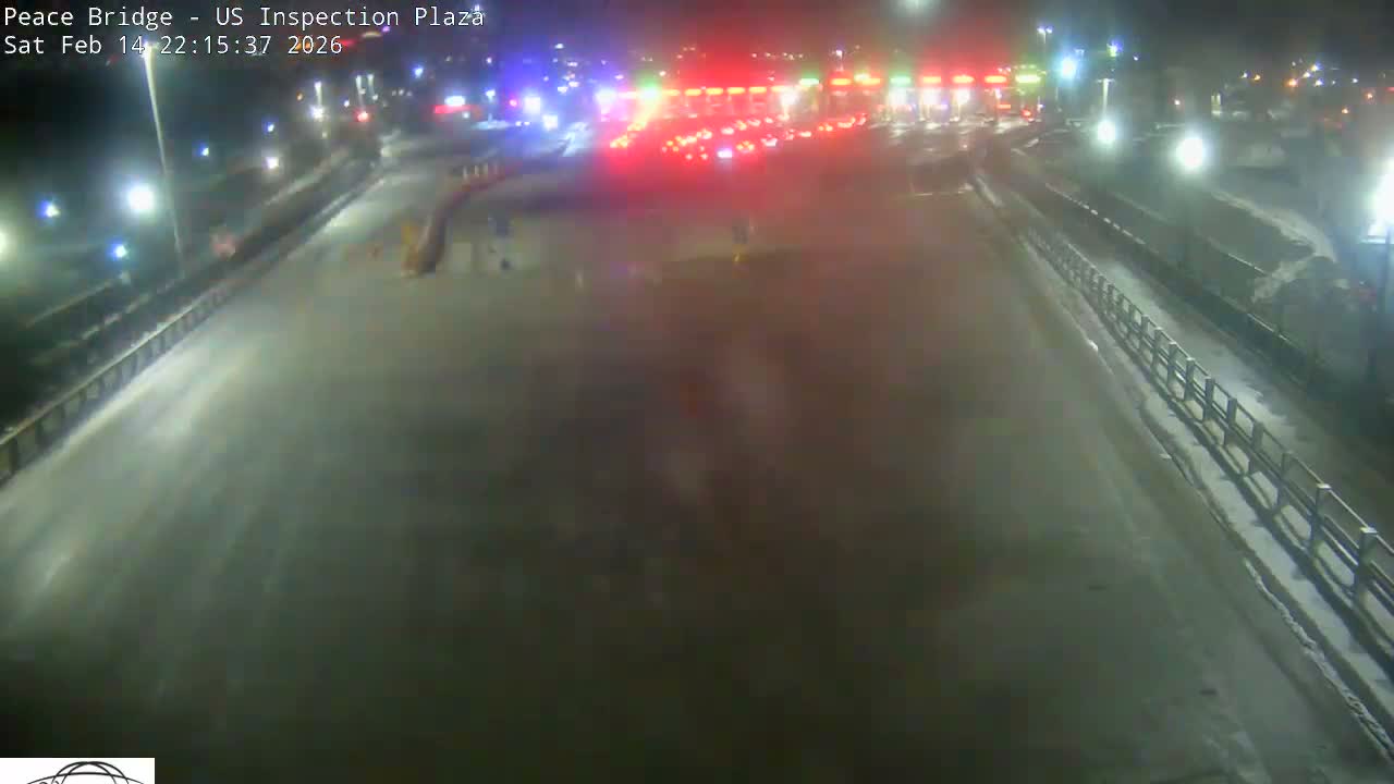 Buffalo, Peace Bridge USA Inspection Plaza & Lane Live Cam - Buffalo, Erie , Buffalo -Niagara Falls, New York, USA