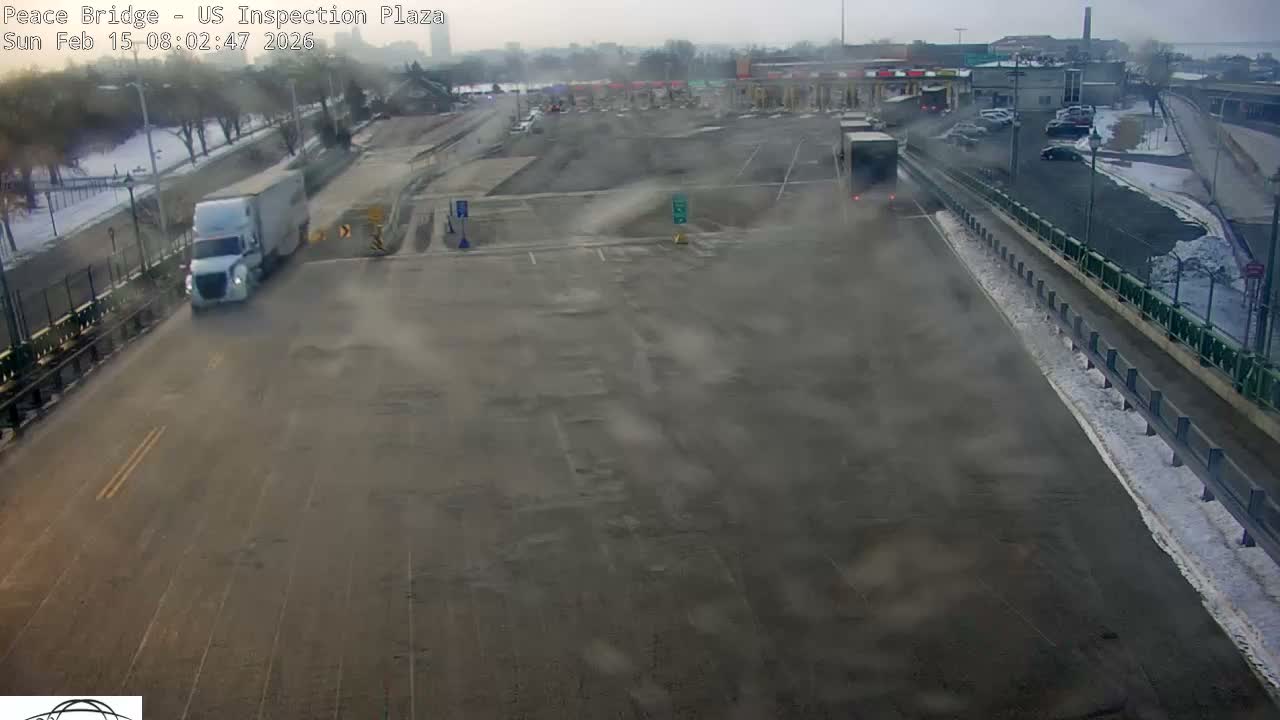 Buffalo, Peace Bridge USA Inspection Plaza & Lane Live Cam - Buffalo, Erie , Buffalo -Niagara Falls, New York, USA