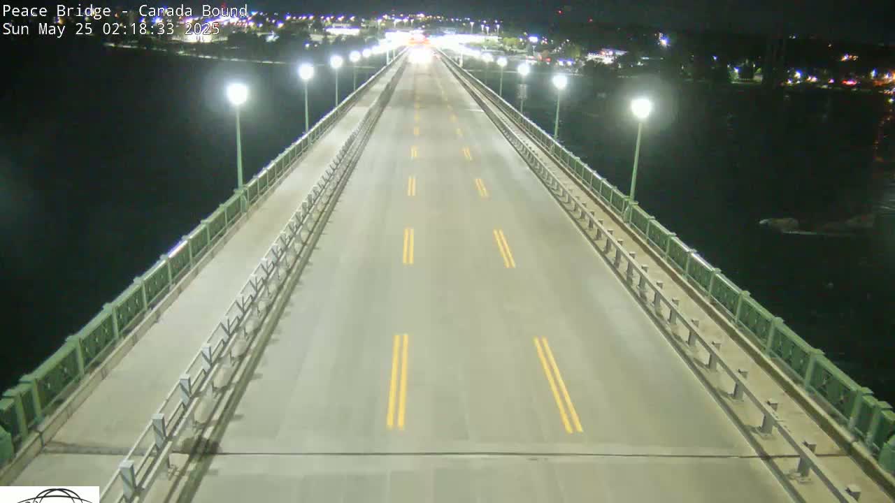 Buffalo, Peace Bridge Canada Bound View from USA Side Live Cam - Buffalo, Erie , Buffalo -Niagara Falls, New York, USA