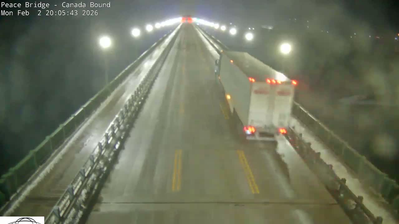 Buffalo, Peace Bridge Canada Bound View from USA Side Live Cam - Buffalo, Erie , Buffalo -Niagara Falls, New York, USA