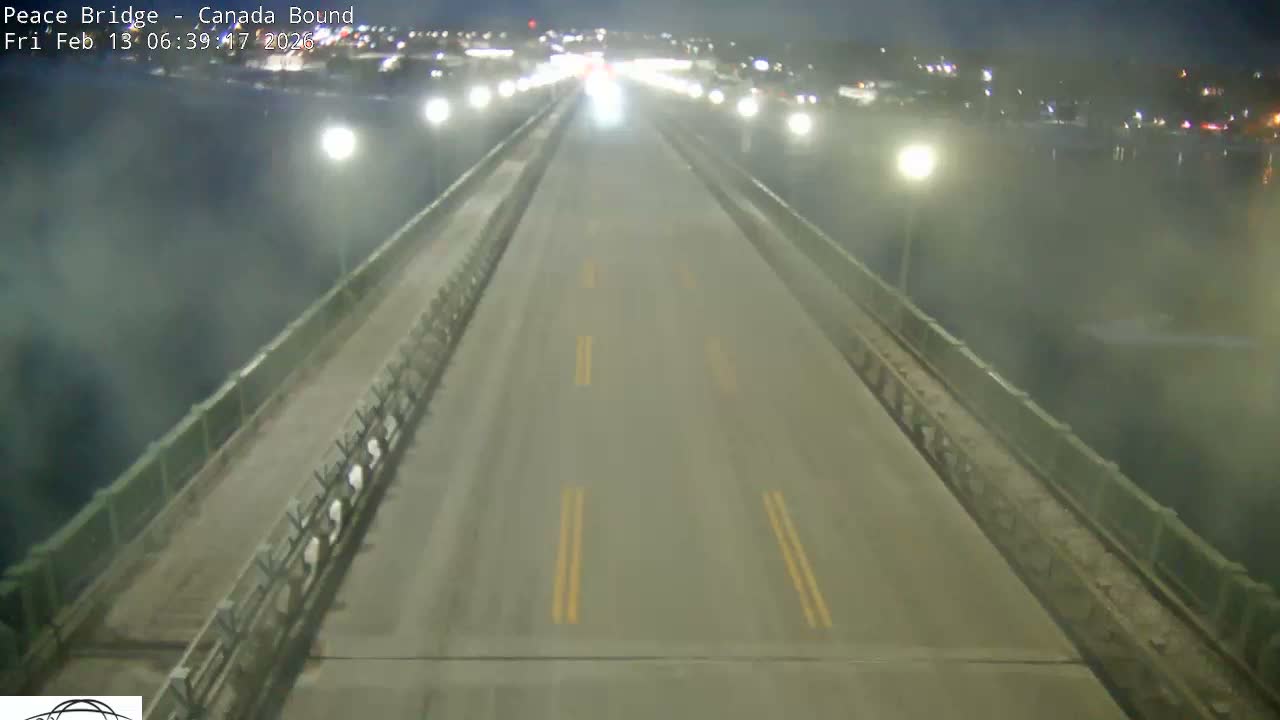 Buffalo, Peace Bridge Canada Bound View from USA Side Live Cam - Buffalo, Erie , Buffalo -Niagara Falls, New York, USA
