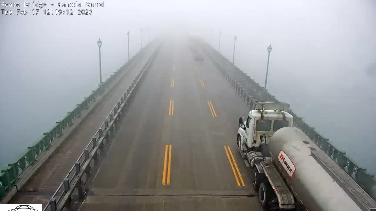 Buffalo, Peace Bridge Canada Bound View from USA Side Live Cam - Buffalo, Erie , Buffalo -Niagara Falls, New York, USA