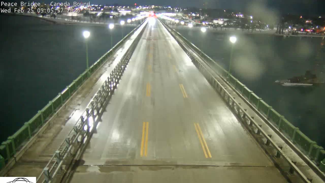 Buffalo, Peace Bridge Canada Bound View from USA Side Live Cam - Buffalo, Erie , Buffalo -Niagara Falls, New York, USA