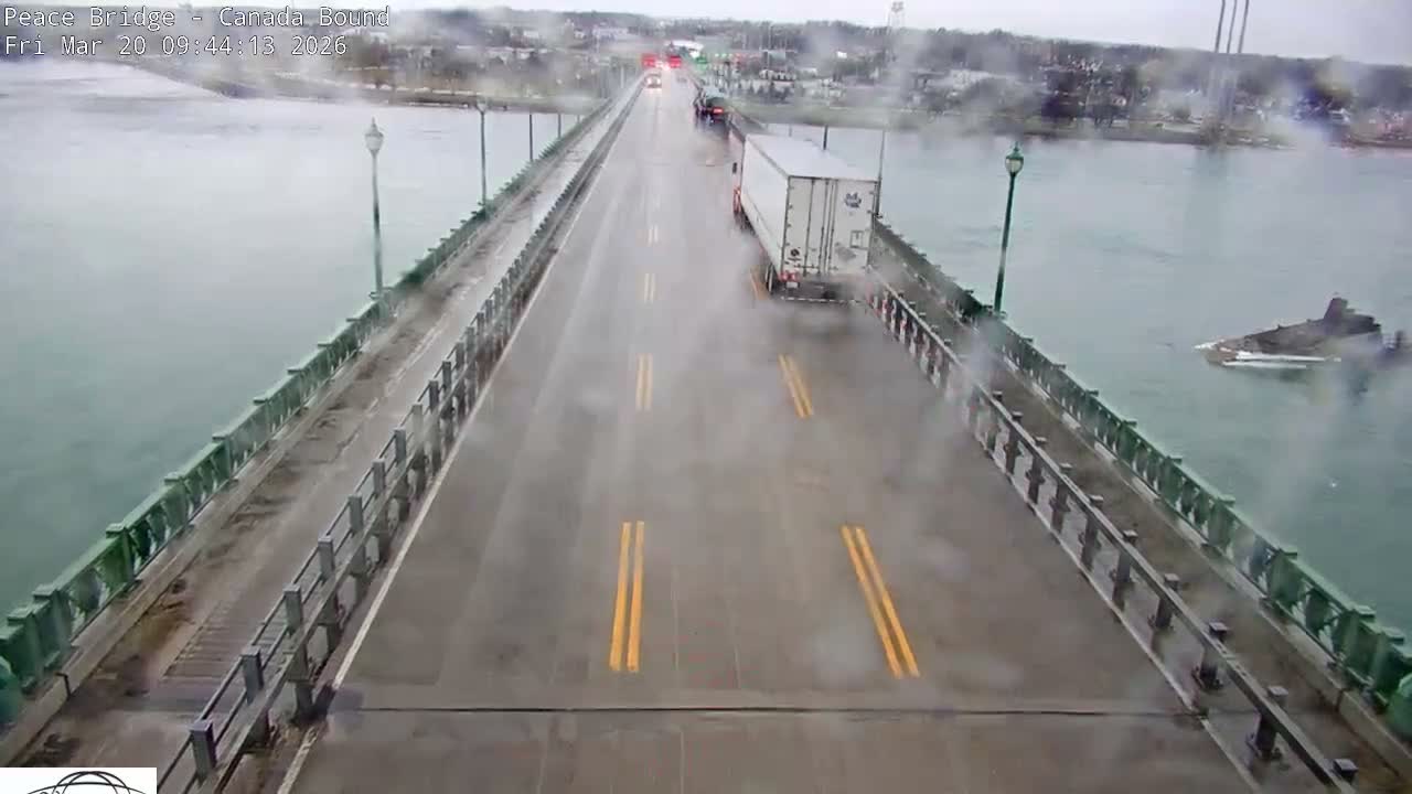 Buffalo, Peace Bridge Canada Bound View from USA Side Live Cam - Buffalo, Erie , Buffalo -Niagara Falls, New York, USA