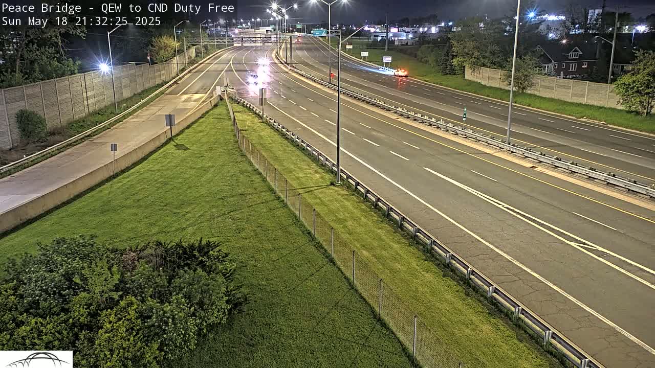 Fort Erie,  Canada Duty Free  Road Entrance to Peace Bridge Live Cam - Fort Erie, Niagara, Ontario, Canada