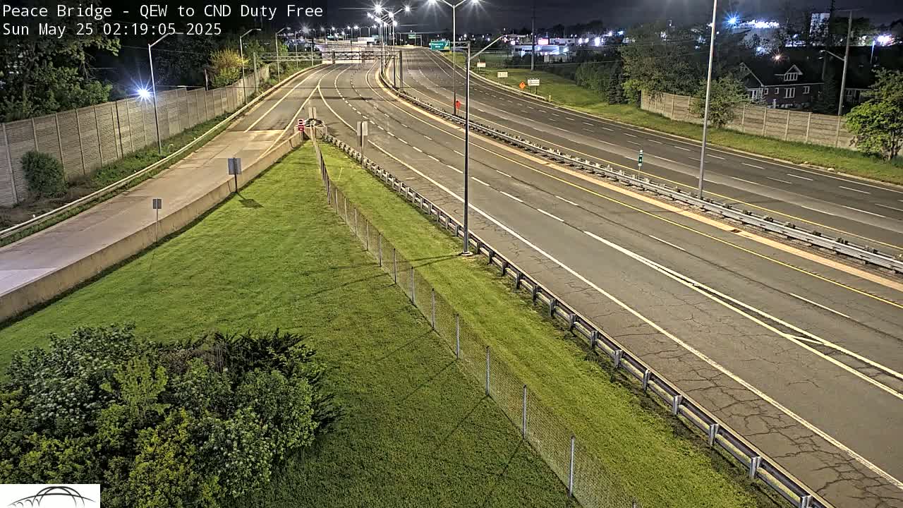 Fort Erie,  Canada Duty Free  Road Entrance to Peace Bridge Live Cam - Fort Erie, Niagara, Ontario, Canada
