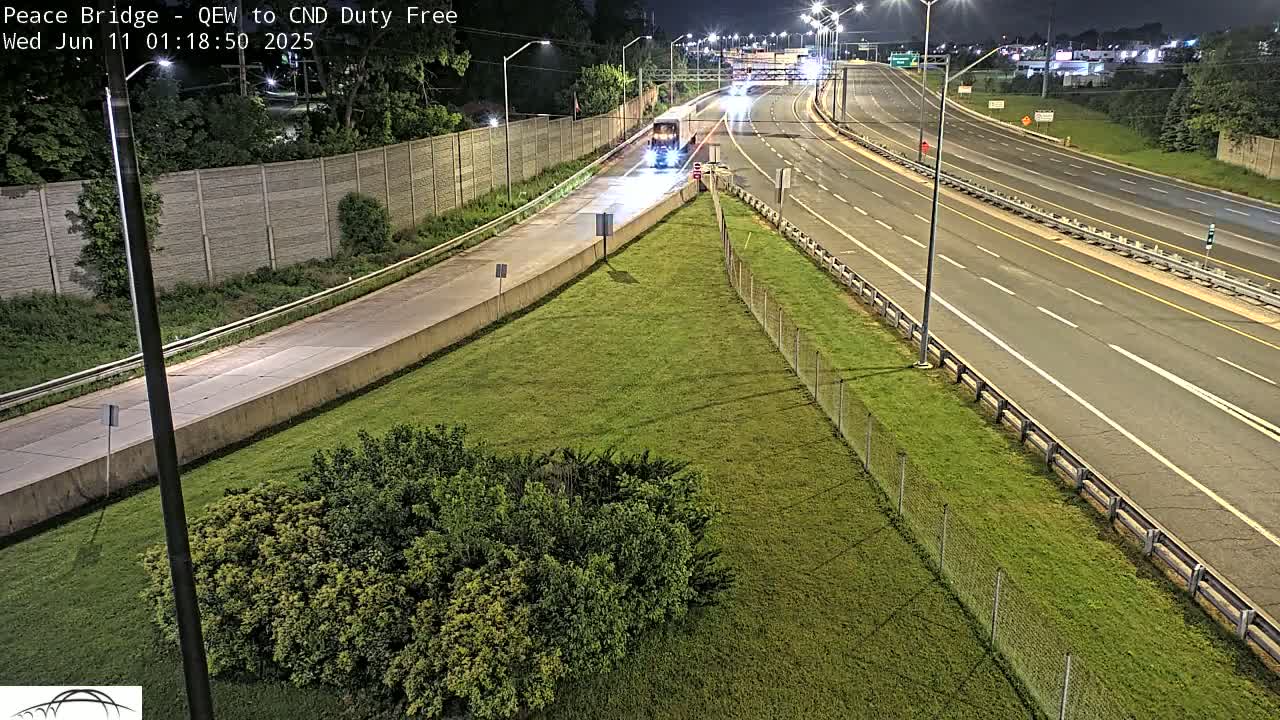 Fort Erie,  Canada Duty Free  Road Entrance to Peace Bridge Live Cam - Fort Erie, Niagara, Ontario, Canada