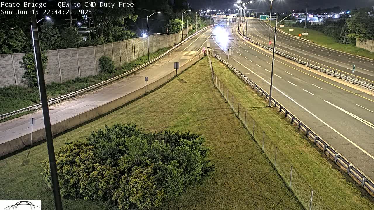 Fort Erie,  Canada Duty Free  Road Entrance to Peace Bridge Live Cam - Fort Erie, Niagara, Ontario, Canada