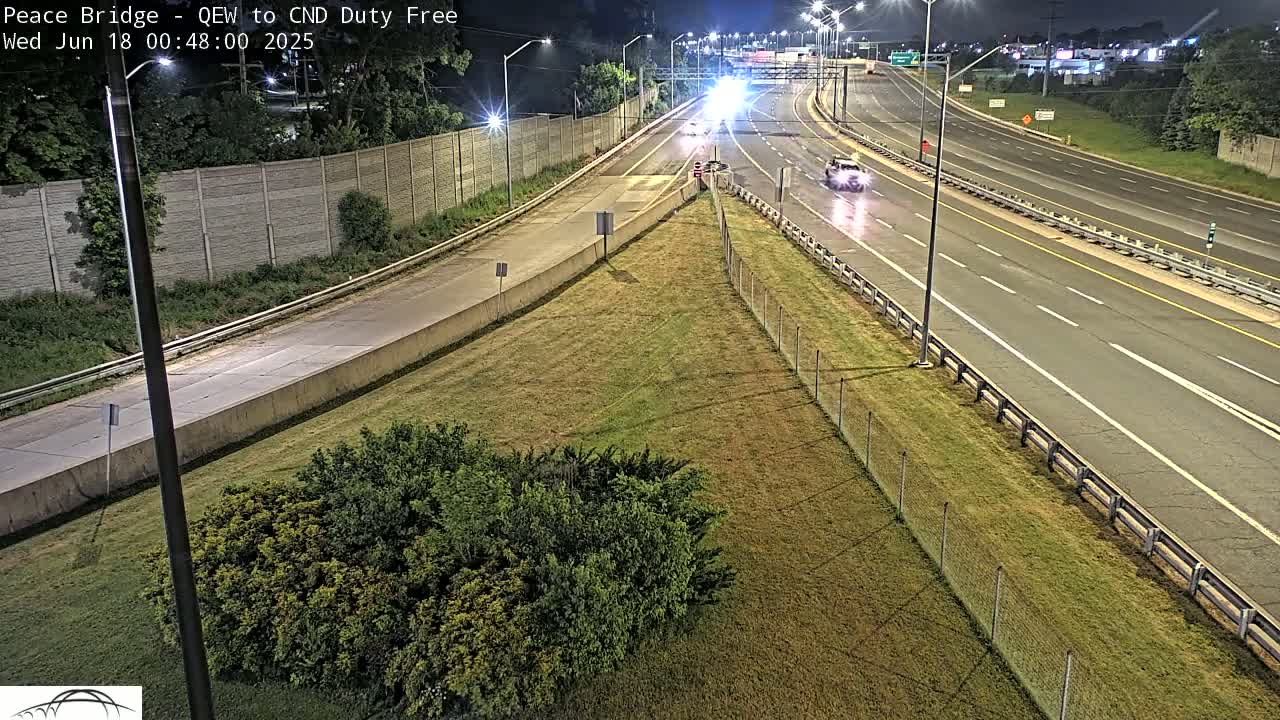 Fort Erie,  Canada Duty Free  Road Entrance to Peace Bridge Live Cam - Fort Erie, Niagara, Ontario, Canada