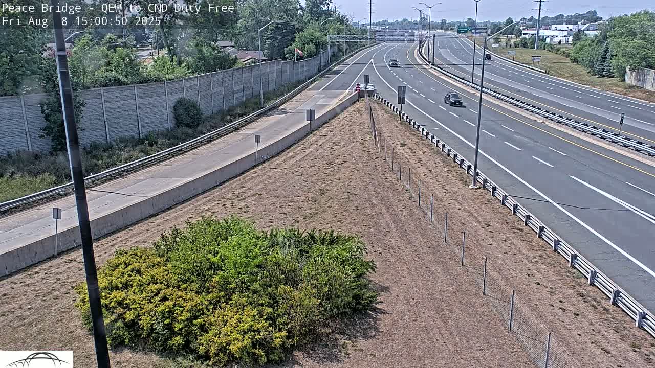 Fort Erie,  Canada Duty Free  Road Entrance to Peace Bridge Live Cam - Fort Erie, Niagara, Ontario, Canada