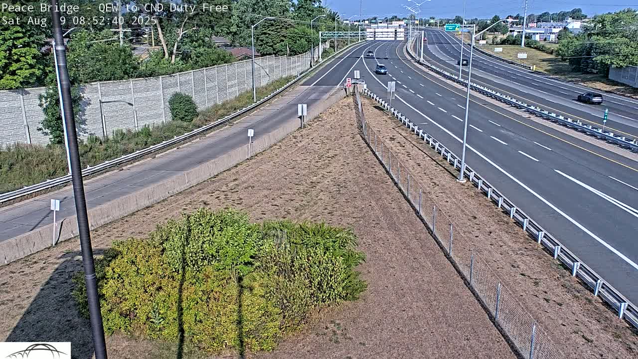 Fort Erie,  Canada Duty Free  Road Entrance to Peace Bridge Live Cam - Fort Erie, Niagara, Ontario, Canada