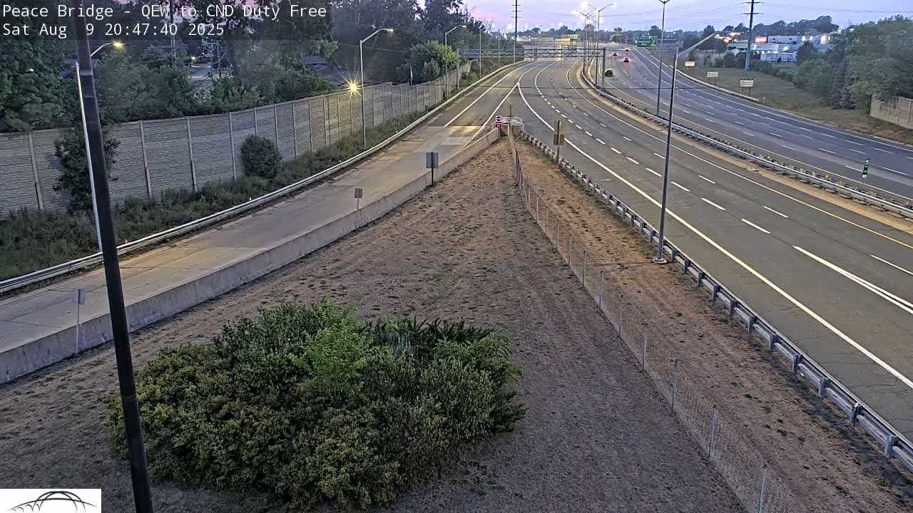 Fort Erie,  Canada Duty Free  Road Entrance to Peace Bridge Live Cam - Fort Erie, Niagara, Ontario, Canada