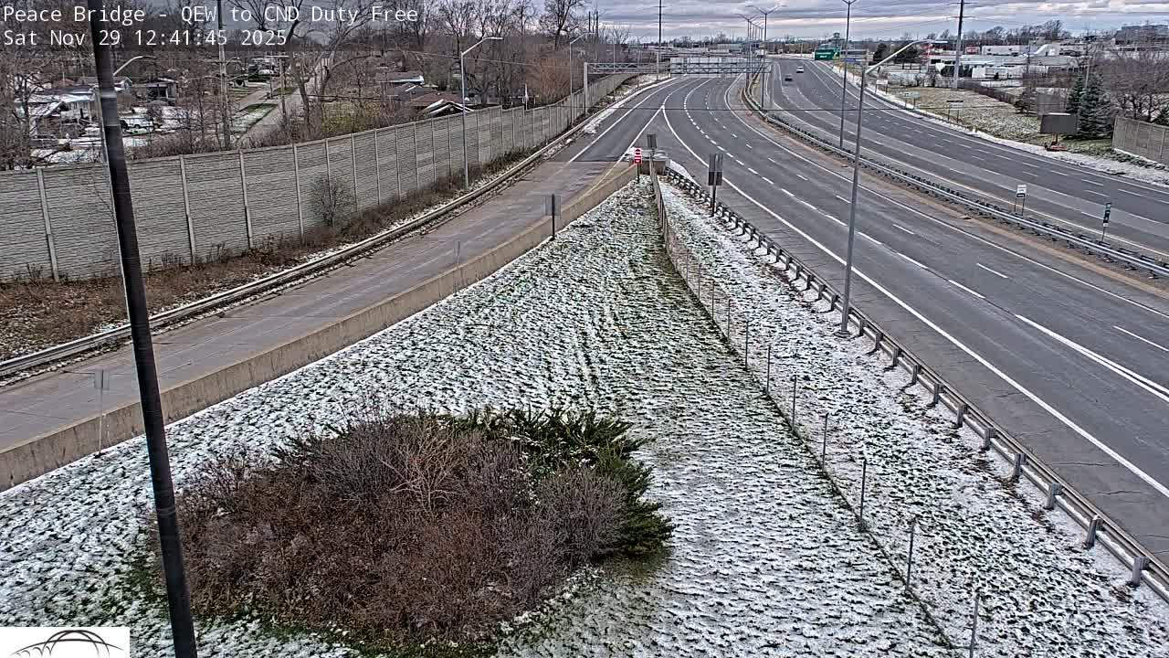 Fort Erie,  Canada Duty Free  Road Entrance to Peace Bridge Live Cam - Fort Erie, Niagara, Ontario, Canada