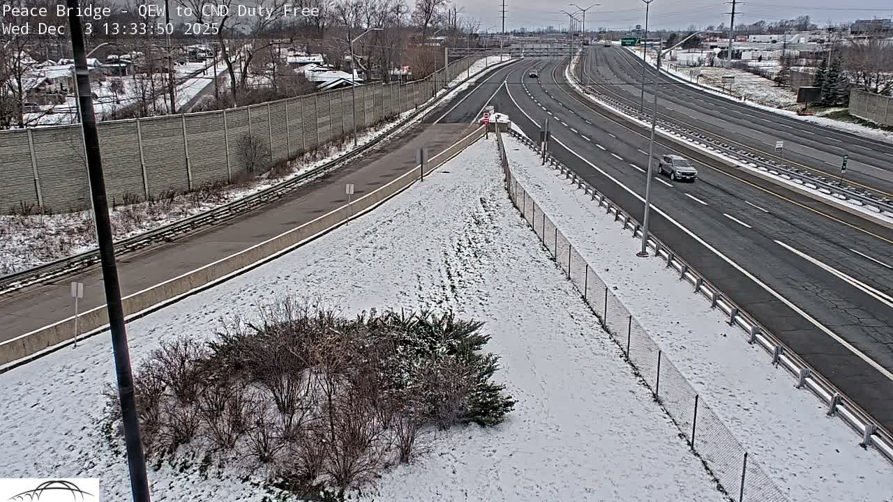 Fort Erie,  Canada Duty Free  Road Entrance to Peace Bridge Live Cam - Fort Erie, Niagara, Ontario, Canada