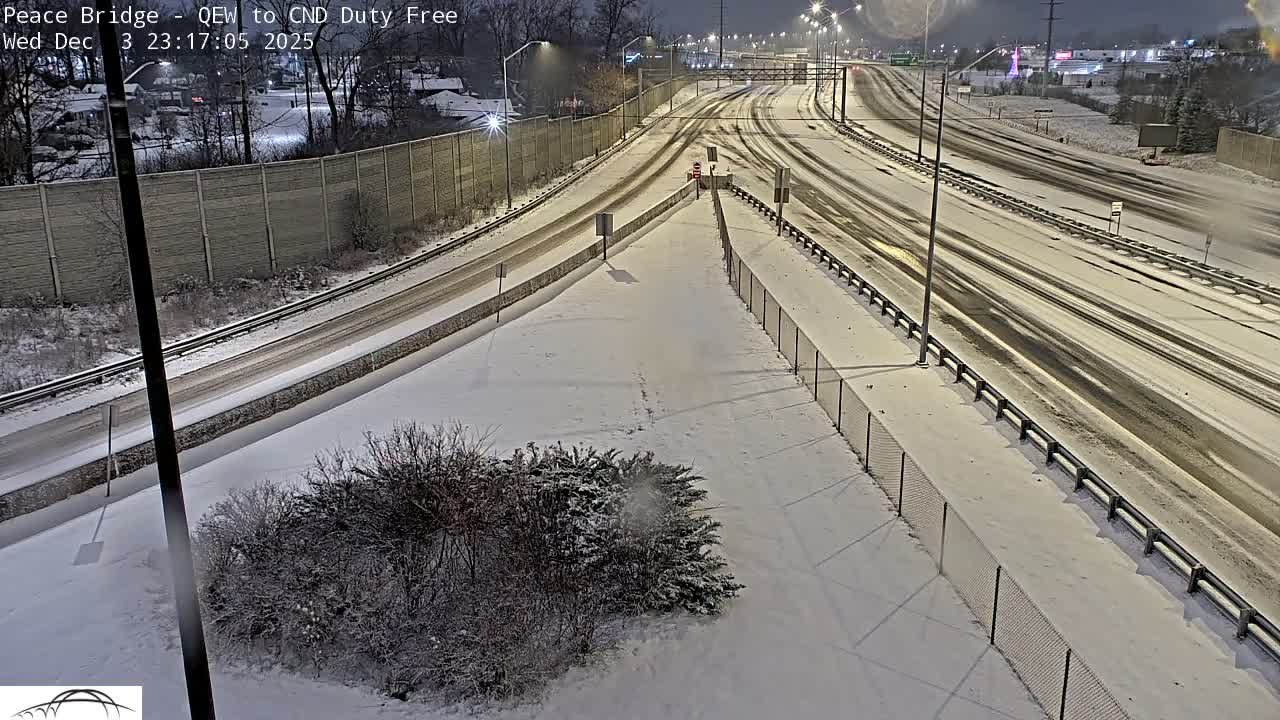 Fort Erie,  Canada Duty Free  Road Entrance to Peace Bridge Live Cam - Fort Erie, Niagara, Ontario, Canada