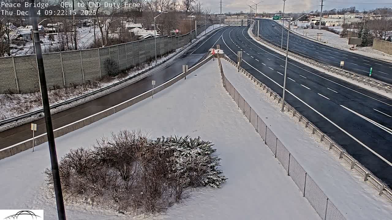 Fort Erie,  Canada Duty Free  Road Entrance to Peace Bridge Live Cam - Fort Erie, Niagara, Ontario, Canada