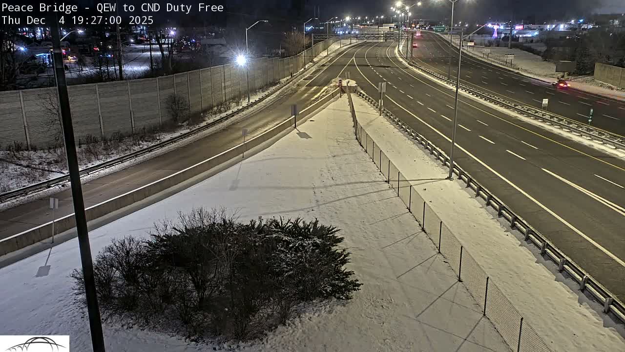 Fort Erie,  Canada Duty Free  Road Entrance to Peace Bridge Live Cam - Fort Erie, Niagara, Ontario, Canada