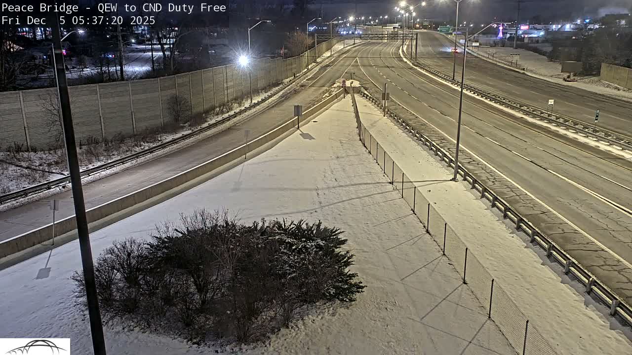 Fort Erie,  Canada Duty Free  Road Entrance to Peace Bridge Live Cam - Fort Erie, Niagara, Ontario, Canada