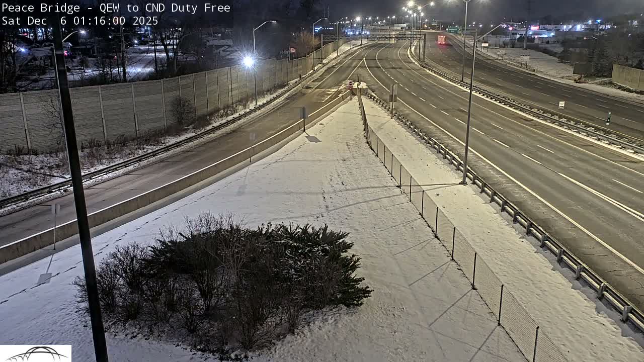 Fort Erie,  Canada Duty Free  Road Entrance to Peace Bridge Live Cam - Fort Erie, Niagara, Ontario, Canada