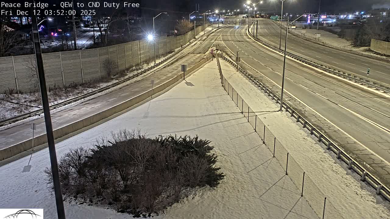 Fort Erie,  Canada Duty Free  Road Entrance to Peace Bridge Live Cam - Fort Erie, Niagara, Ontario, Canada