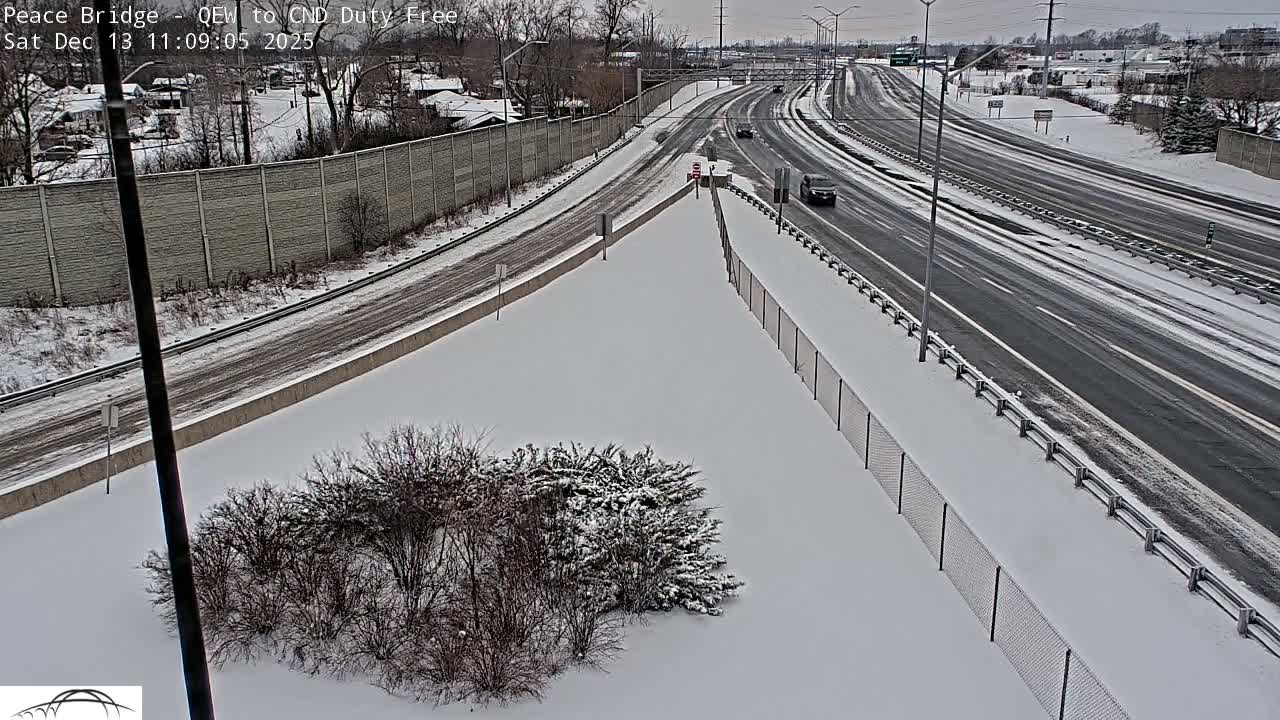 Fort Erie,  Canada Duty Free  Road Entrance to Peace Bridge Live Cam - Fort Erie, Niagara, Ontario, Canada