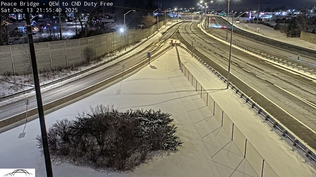 Fort Erie,  Canada Duty Free  Road Entrance to Peace Bridge Live Cam - Fort Erie, Niagara, Ontario, Canada