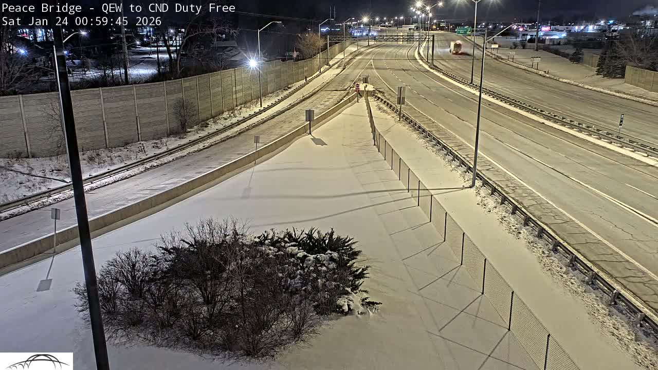 Fort Erie,  Canada Duty Free  Road Entrance to Peace Bridge Live Cam - Fort Erie, Niagara, Ontario, Canada