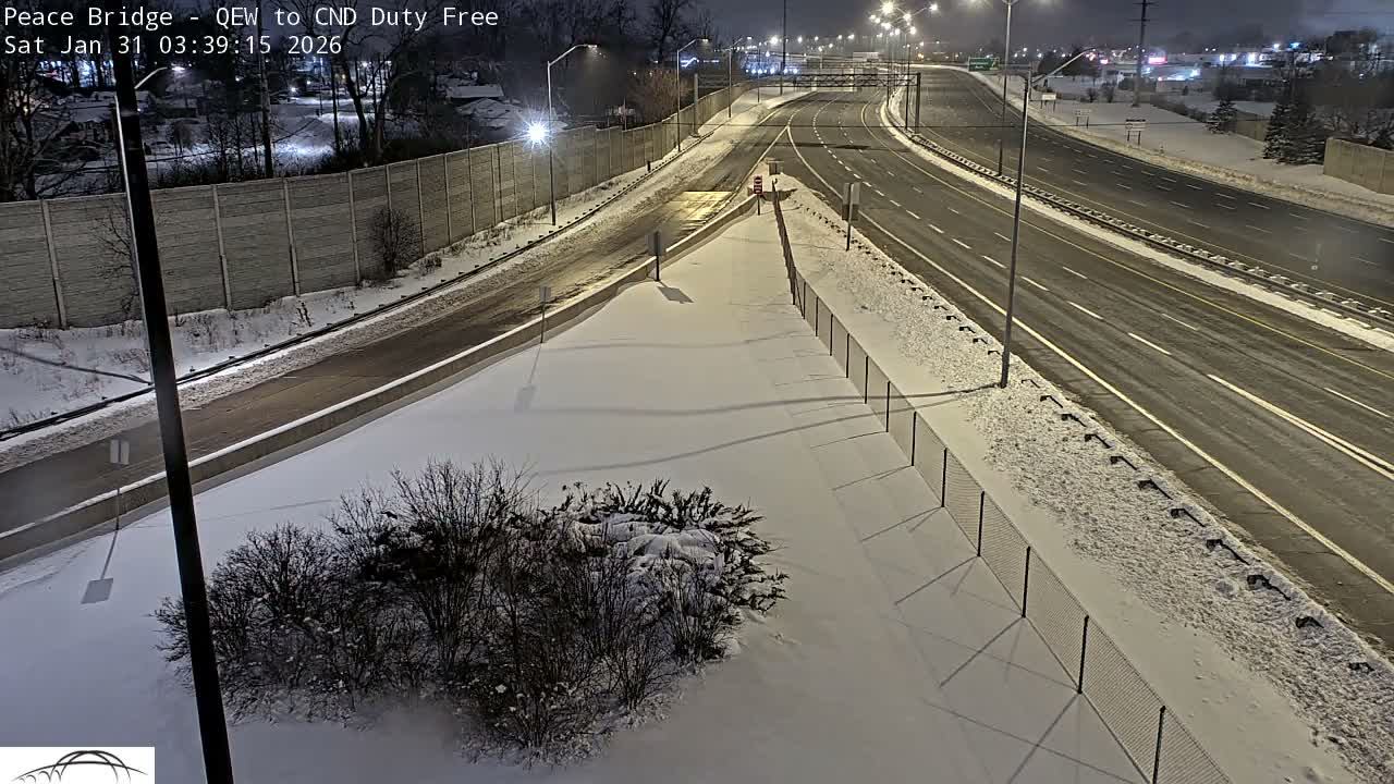 Fort Erie,  Canada Duty Free  Road Entrance to Peace Bridge Live Cam - Fort Erie, Niagara, Ontario, Canada