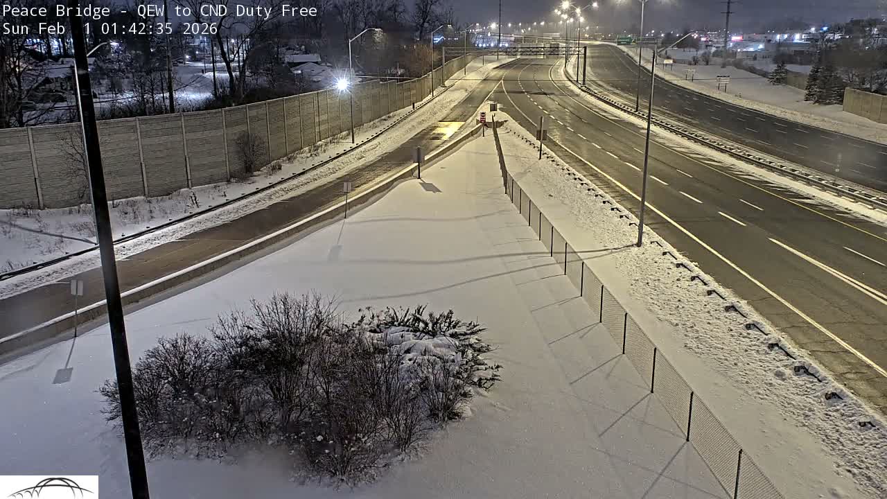 Fort Erie,  Canada Duty Free  Road Entrance to Peace Bridge Live Cam - Fort Erie, Niagara, Ontario, Canada
